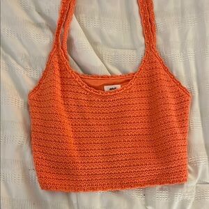 Aerie Women's Orange Crochet Top
